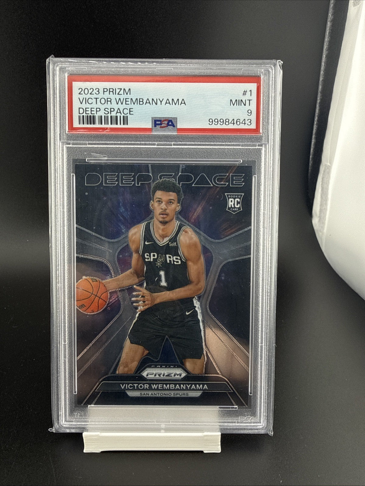 Panini Prizm 2023-24 Deep Space Victor Wembanyama Rookie #1 PSA 9 Spurs