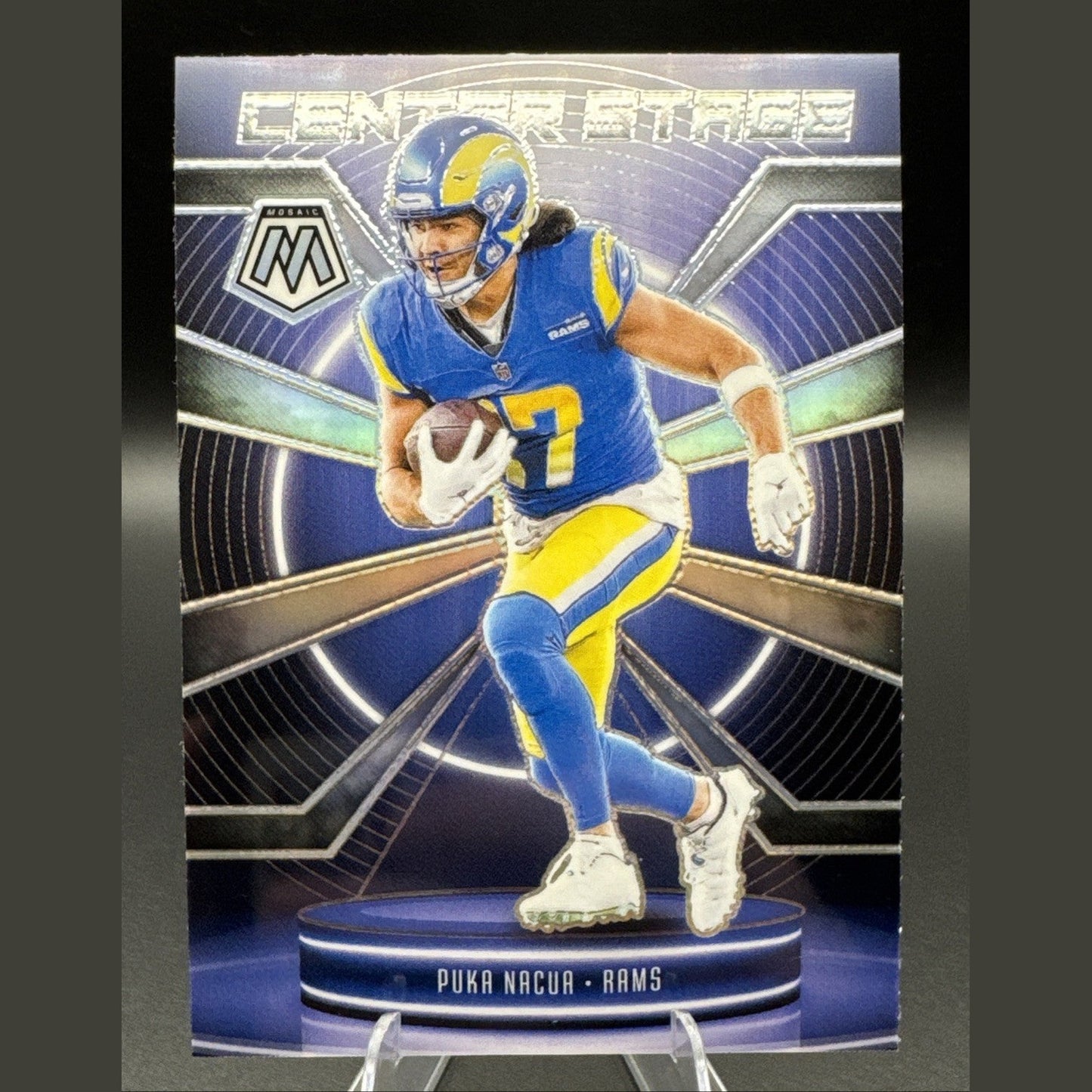 2025 Mosaic Center Stage Puka Nacua Prizm No.28 LA Rams