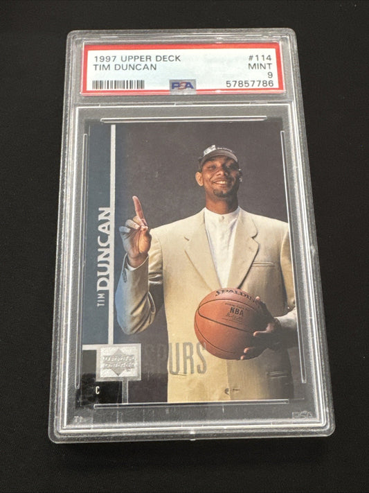 1997-98 Upper Deck - Tim Duncan #114 (RC) PSA 9