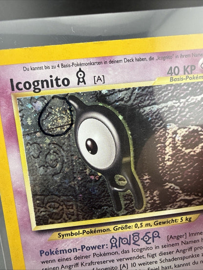2001 German Unown. 14/75 HOLO WITH SWIRL.