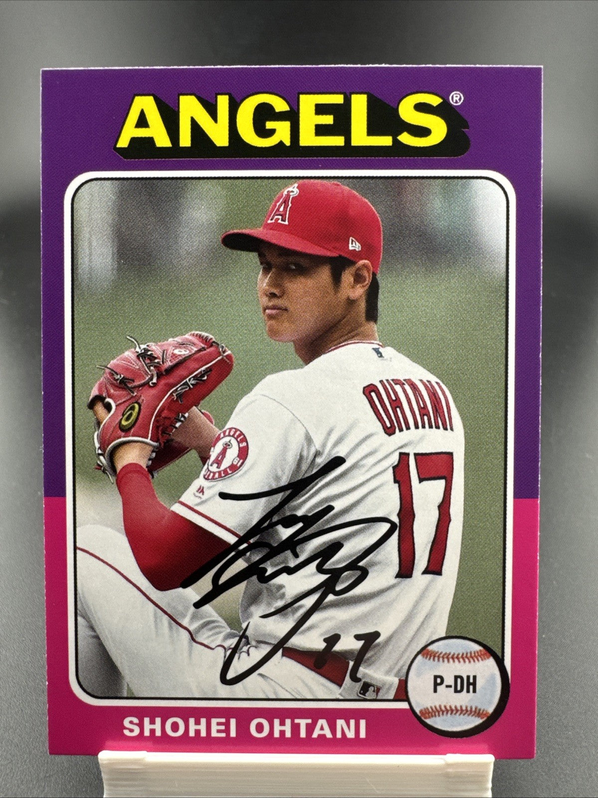 2019 Topps Archives - 1975 Design Image Variation Shohei Ohtani #101 Pitching