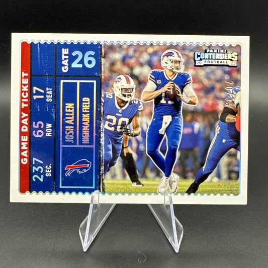 2022 Panini Contenders Game Day Ticket Silver #GDT-JAL Josh Allen Bills 70/99