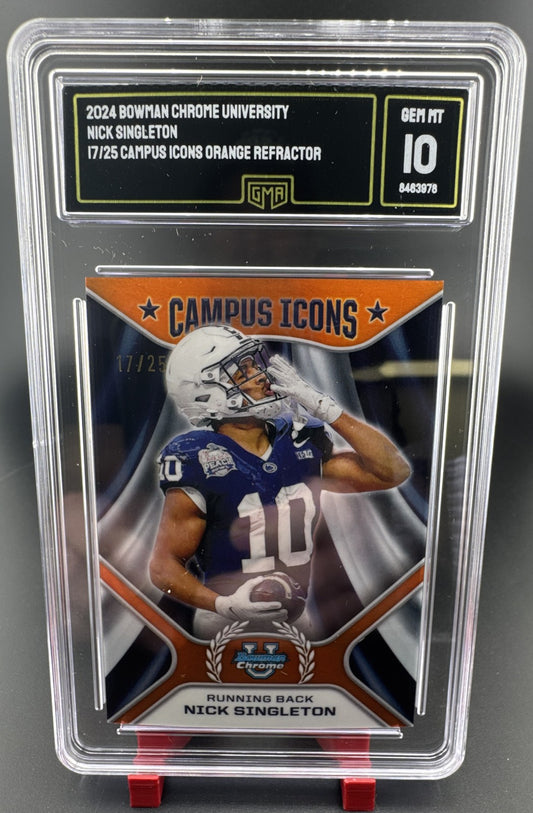 2024 Bowman University Chrome - Campus Icons Nick Singleton #CI-17 Orange 17/25
