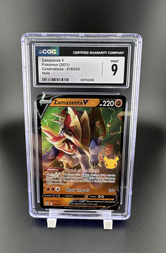 2021 Pokemon Zamazenta V 018/025 Celebrations Holo CGC 9