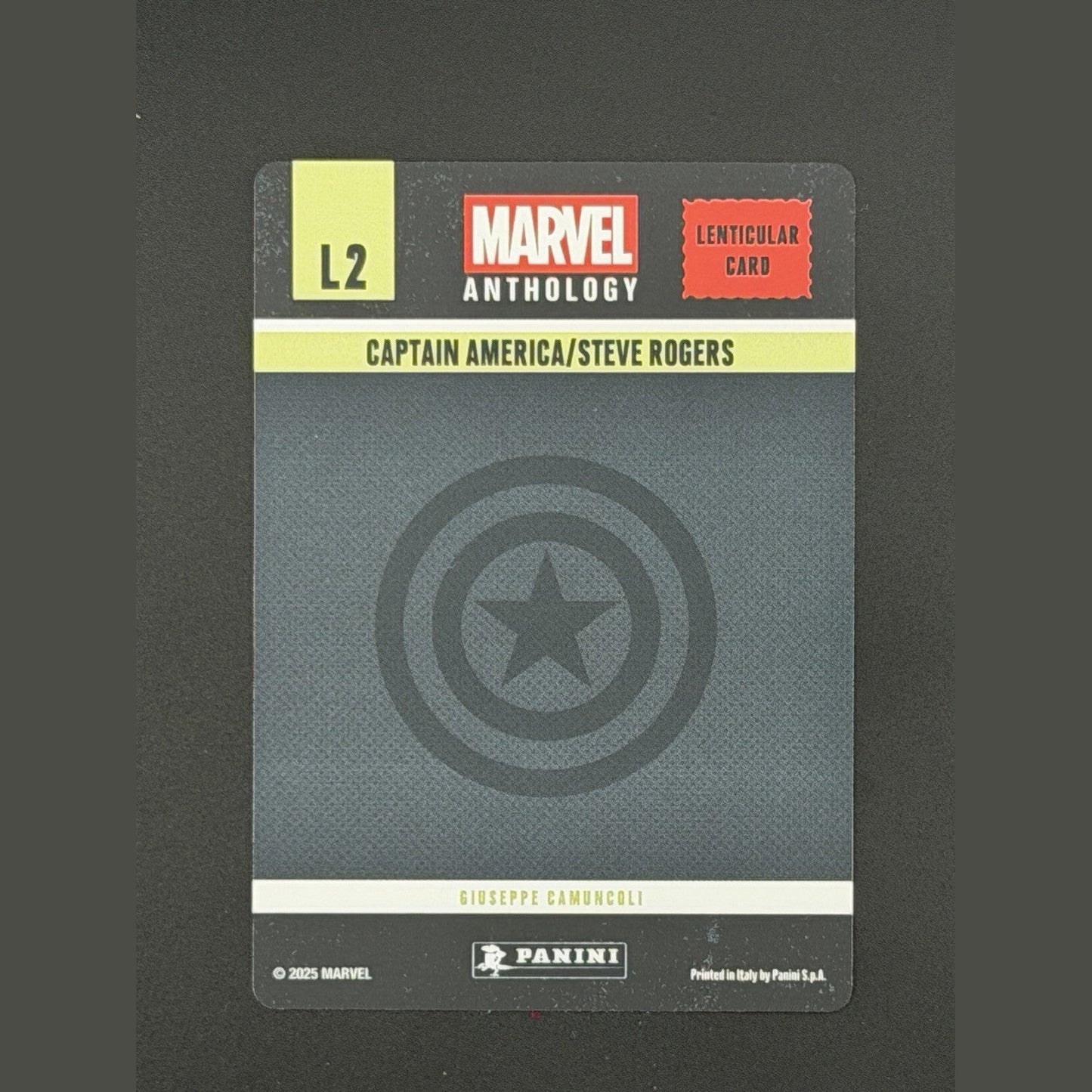 Captain America Lenticular Hologram 2025 Panini Marvel Anthology L2 | Avengers