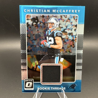 Christian McCaffrey 2017 Panini Donruss Optic #5 Rookie Threads Patch RC