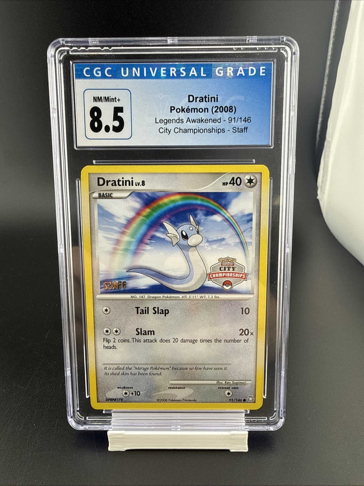 Legends Awakened 91 Dratini City Championships CGC 8.5