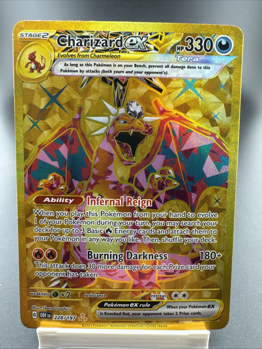 Pokémon TCG Charizard ex 228/197: Obsidian Flames Gold Hyper Rare