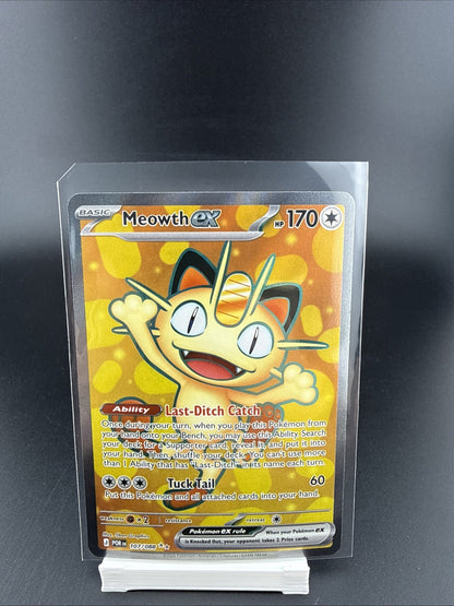 🔥 2026 POKEMON MEOWTH EX FULL ART# 107/088 MEGA EVOLUTION PERFECT ORDER