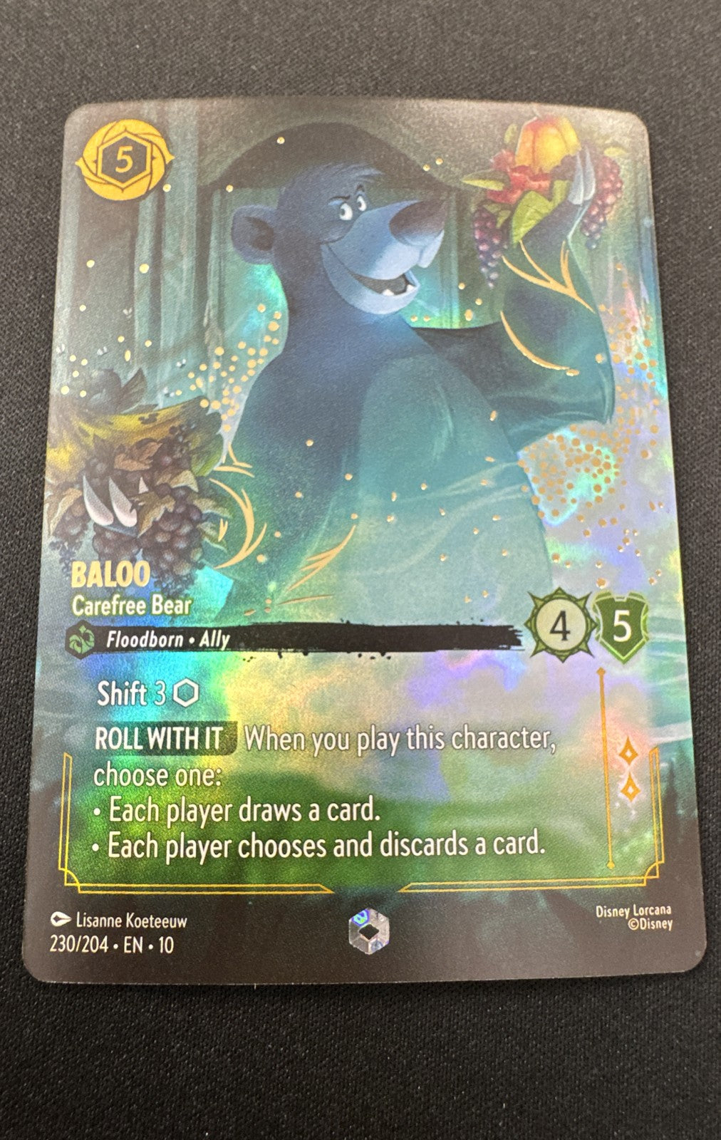 Baloo - Carefree Bear (Enchanted) 230/204 Whispers in the Well Holo