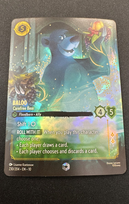 Baloo - Carefree Bear (Enchanted) 230/204 Whispers in the Well Holo