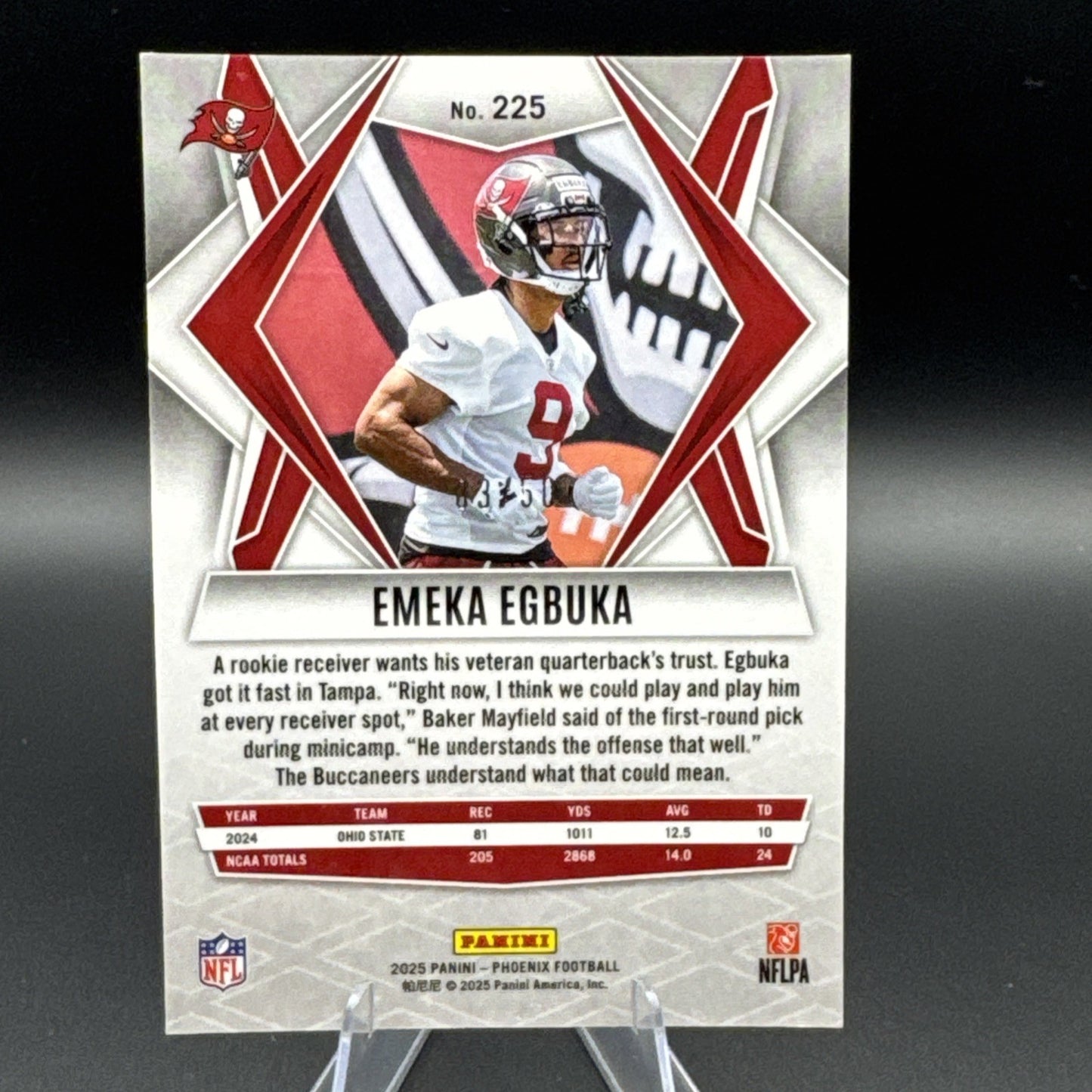 2025 Phoenix Emeka Egbuka RC Blue 3/50 #225 Buccaneers Rookie- SP