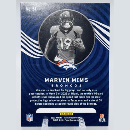 2023 Panini Illusions #34 Marvin Mims Emerald Trophy Collection