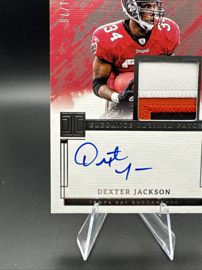 Dexter Jackson- 2024 IMPECCABLE ELEGANCE RETIRED PATCH- On Card AUTO 41/75