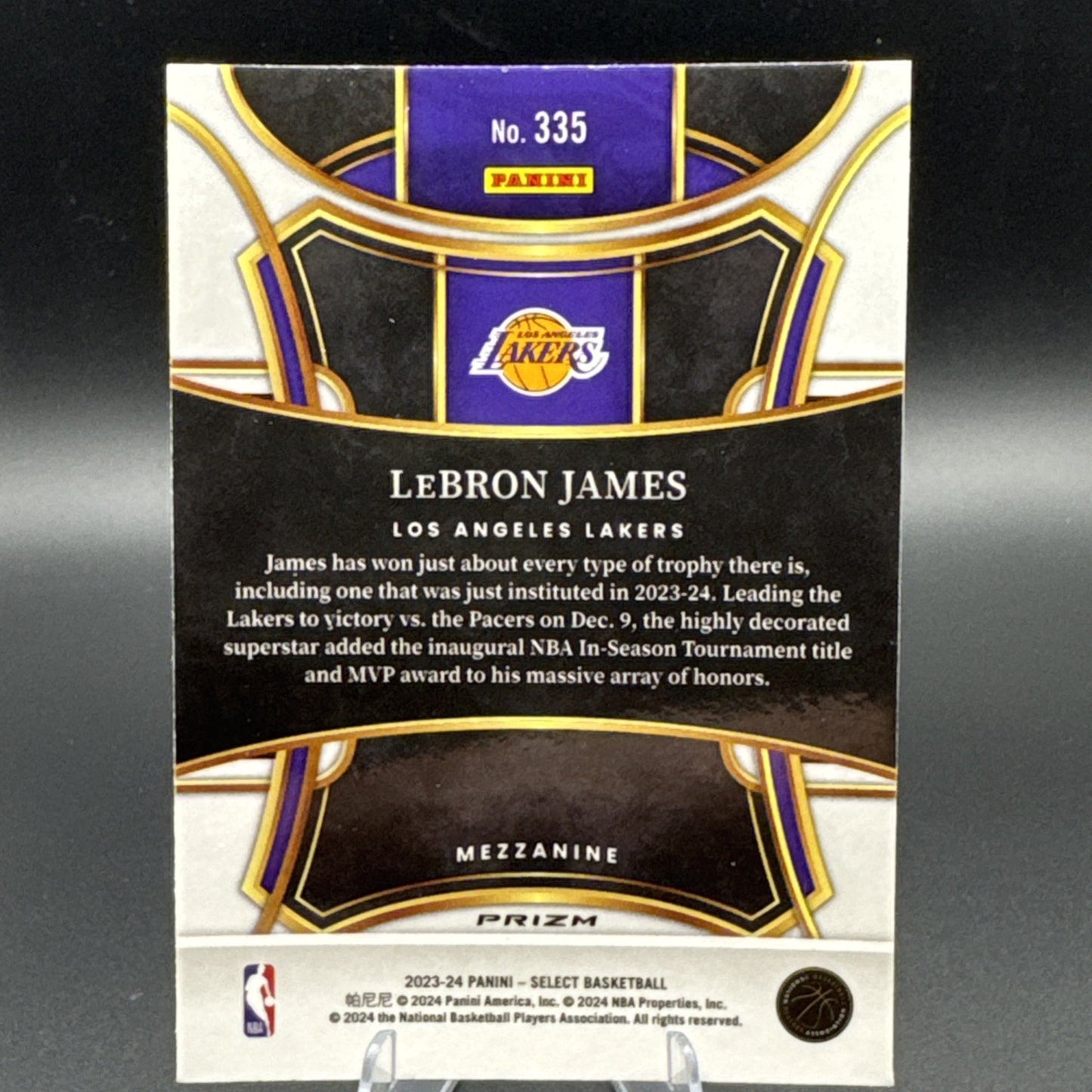 2023-24 Panini Select #335 LeBron James Red Crashed Ice