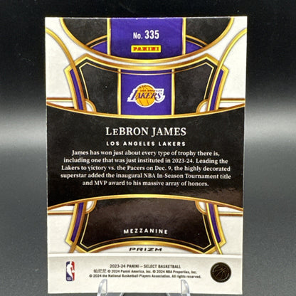 2023-24 Panini Select #335 LeBron James Red Crashed Ice