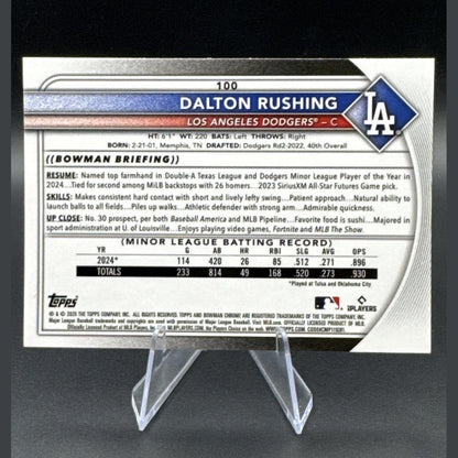 2025 Bowman Chrome Dalton Rushing Rookie #100