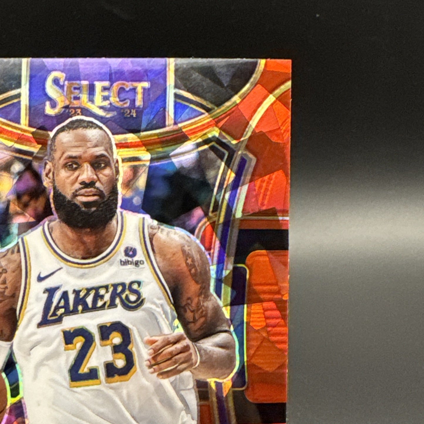 2023-24 Panini Select #335 LeBron James Red Crashed Ice