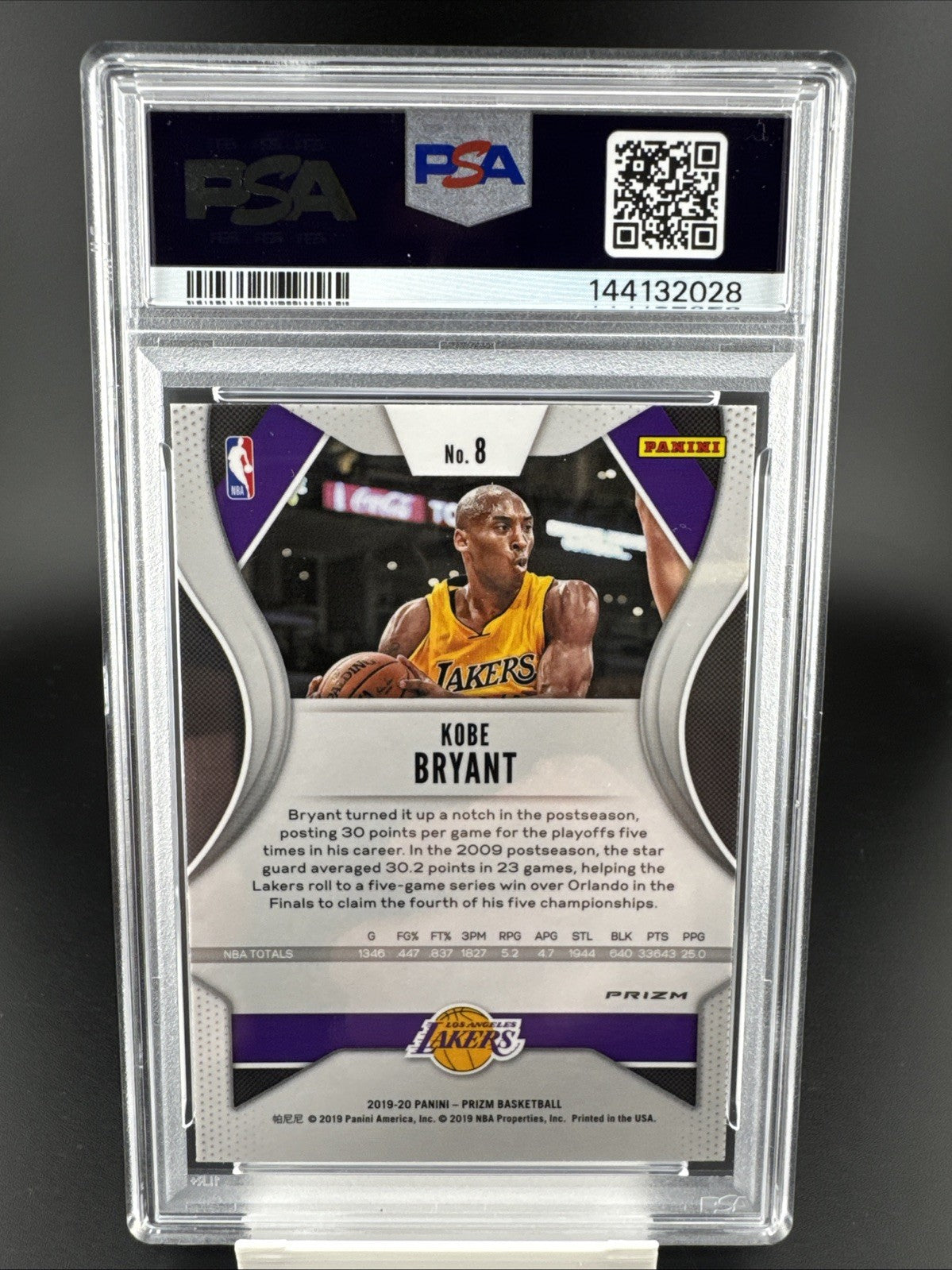 2019-20 Kobe Bryant Panini GREEN Prizm PSA 9 MINT