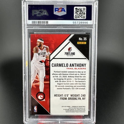 2019-20 Panini Chronicles - Carmelo Anthony #35 PSA 10