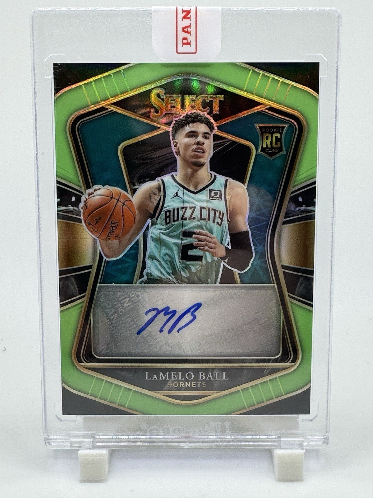 Lamelo Ball 2020 Select Rookie Signatures Neon Green Rookie Auto /99
