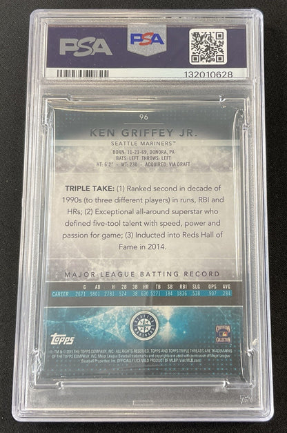 2015 TOPPS TRIPLE THREADS #96 KEN GRIFFEY JR. HOF  PSA 10