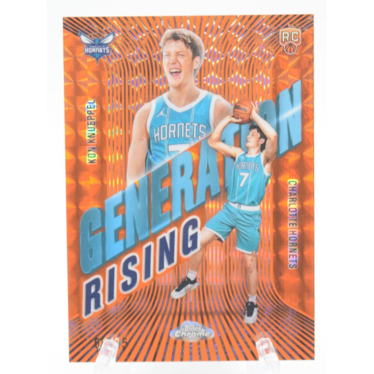2025/26 Topps Chrome Kon Knueppel Generation Rising Orange Refractor RC 22/25