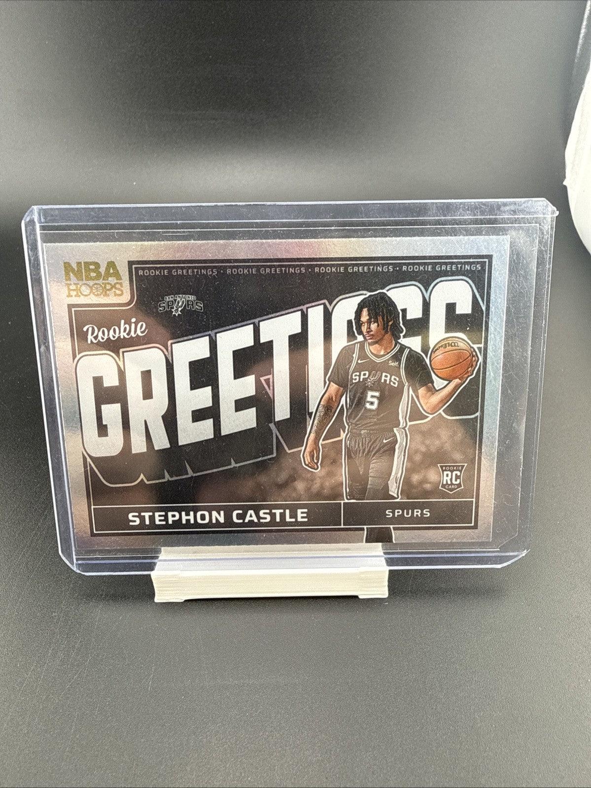 2024-25 Panini Nba Hoops  - Stephon Castle #13 - Rookie Greetings Holo Rookie RC
