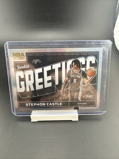 2024-25 Panini Nba Hoops  - Stephon Castle #13 - Rookie Greetings Holo Rookie RC
