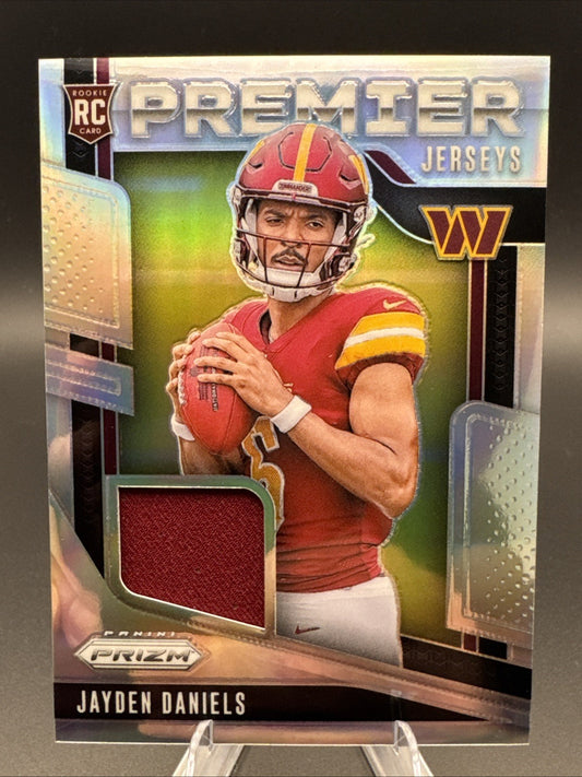 2024 Panini Prizm Jayden Daniels Rookie Premier Jerseys Silver Prizm RC #PJ-JDS
