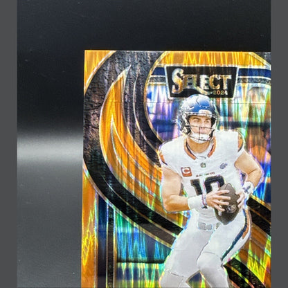 2024 Panini Select Premier Level Bo Nix #117 Orange Shock Prizm /399 (RC)