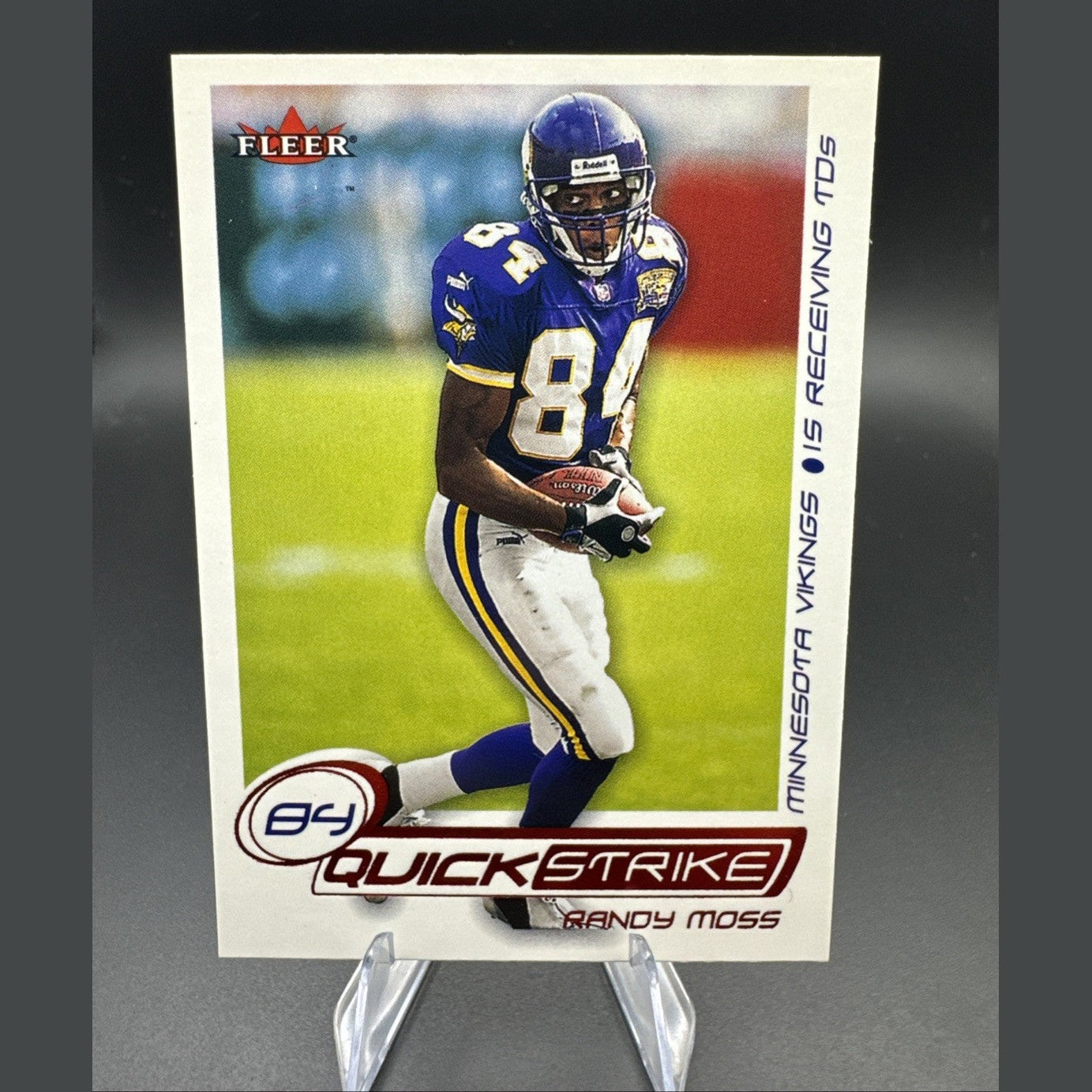 2001 Fleer Ultra Randy Moss Quick Strike Insert 8 QS Minnesota Vikings