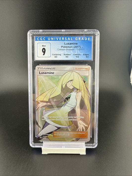 Lusamine 2017 Pokemon CGC 9 Crimson Invasion 110/111 Graded Trainer Full Mint