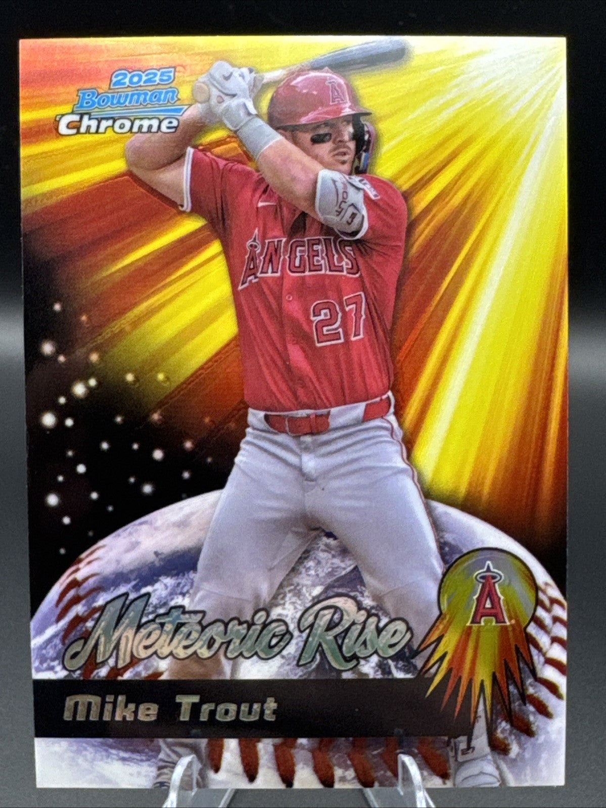 2025 Bowman Chrome - Mike Trout - Meteoric Rise Insert LA Angels #MR-2