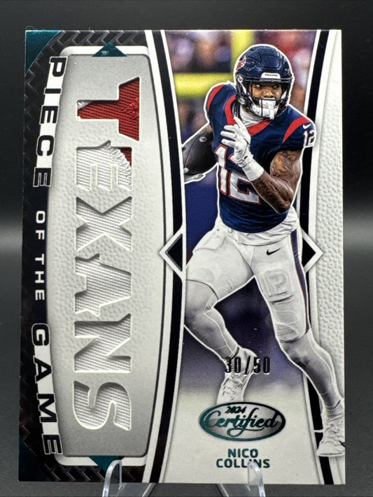 2024 Panini Certified Piece of the Game Jersey Nico Collins 30/50 #POG-NCS