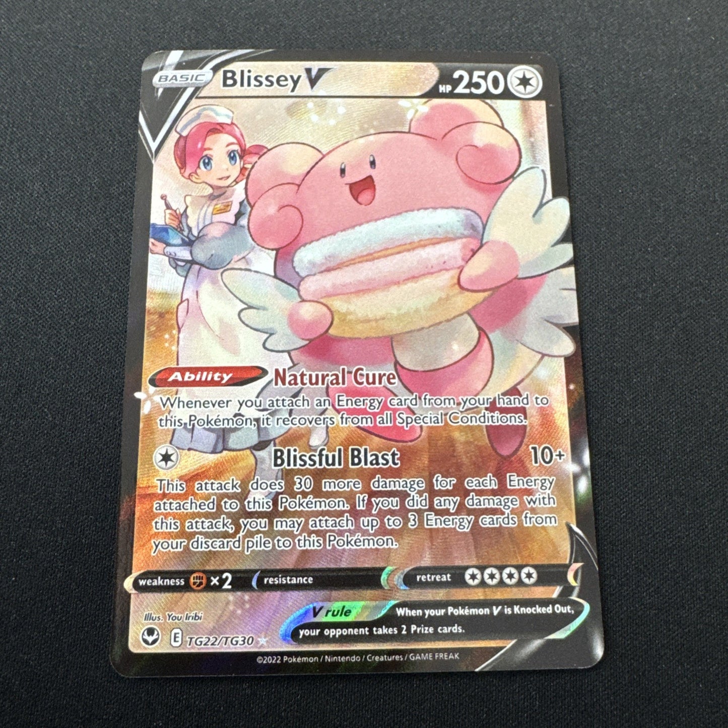 Pokémon Blissey V Ultra Rare Full Art Holo TG22/TG30 250 HP Silver Tempest