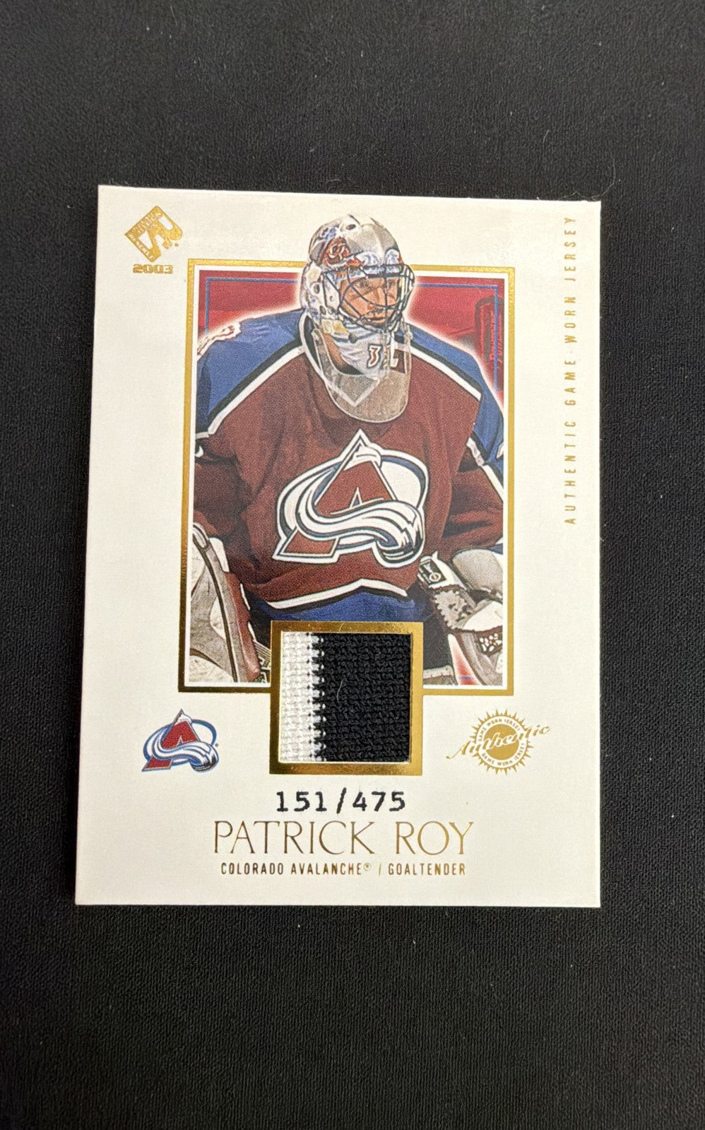 2002-03 Pacific Private Stock Reserve - Patrick Roy #110 /475 (MEM)