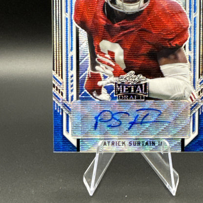 2021 PATRICK SURTAIN II Auto 7/30 Leaf Metal Draft Blue Prizm #PA-PS2