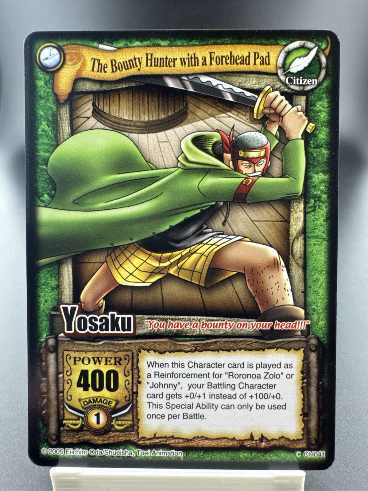 Bandai One Piece CCG Card Yosaku The Bounty Hunter With A Forehead Pad