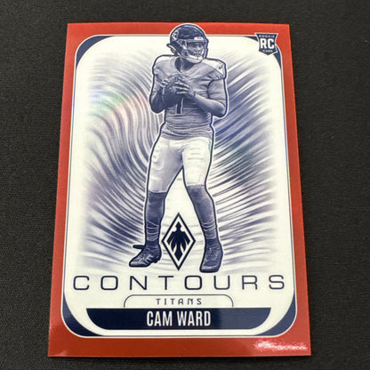 Panini Phoenix 2025 Cam Ward #31 Rookie Titans Contours Red /249 Football