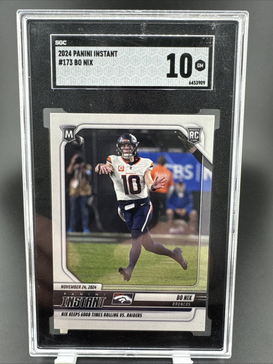 2024 Panini Instant Bo Nix #173 Denver Broncos RC SGC 10