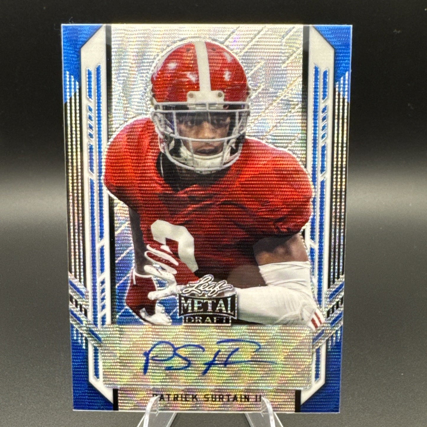 2021 PATRICK SURTAIN II Auto 7/30 Leaf Metal Draft Blue Prizm #PA-PS2
