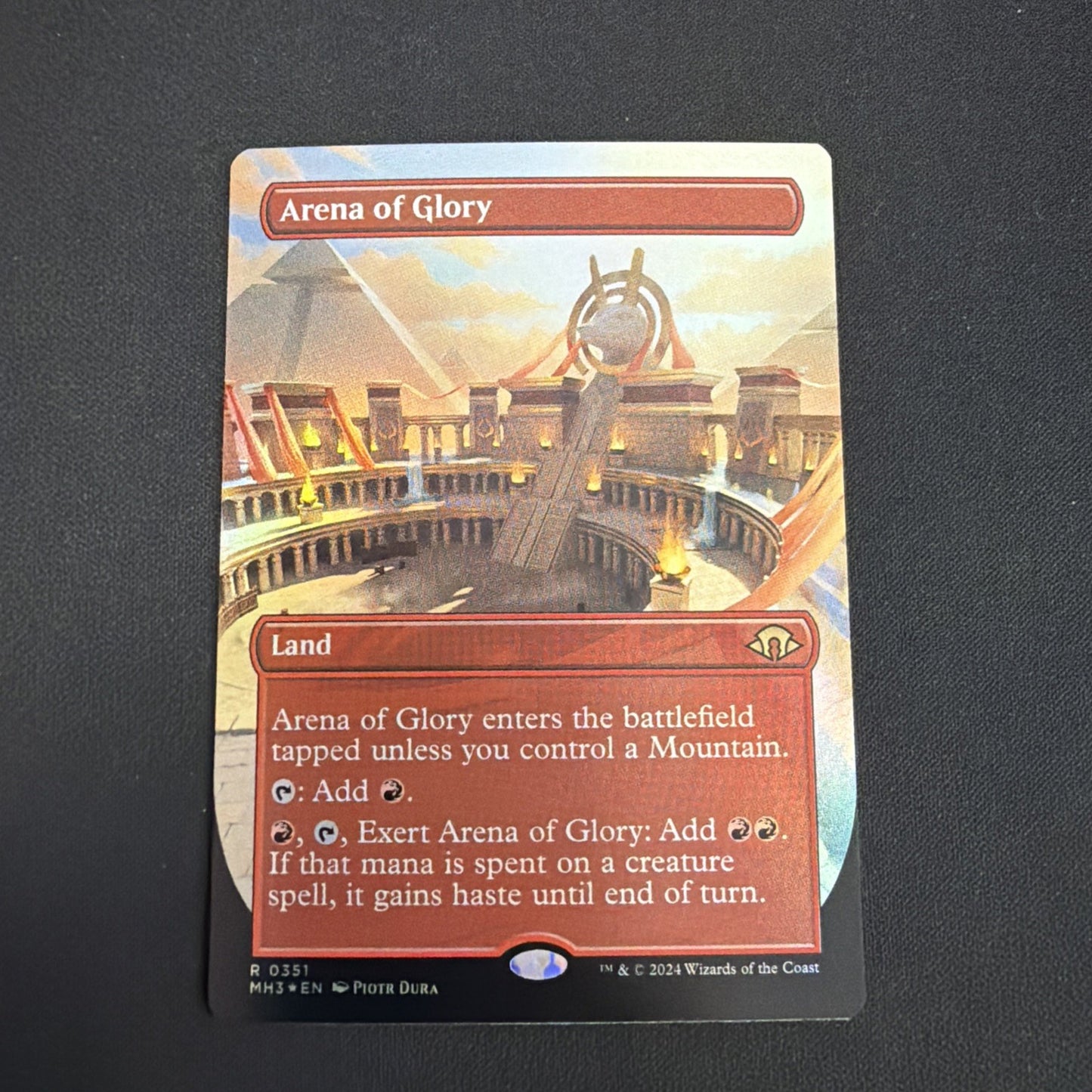 MTG Arena of Glory Modern Horizons 3 Rare Foil Borderless Land 351 2024 NM