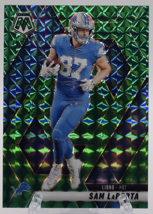 2025 Panini Mosaic - Sam LaPorta #63 Green Mosaic Prizm
