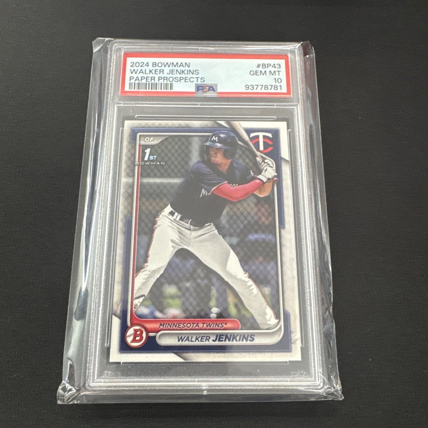 2024 Bowman Chrome Walker Jenkins PSA 10 Paper Prospects