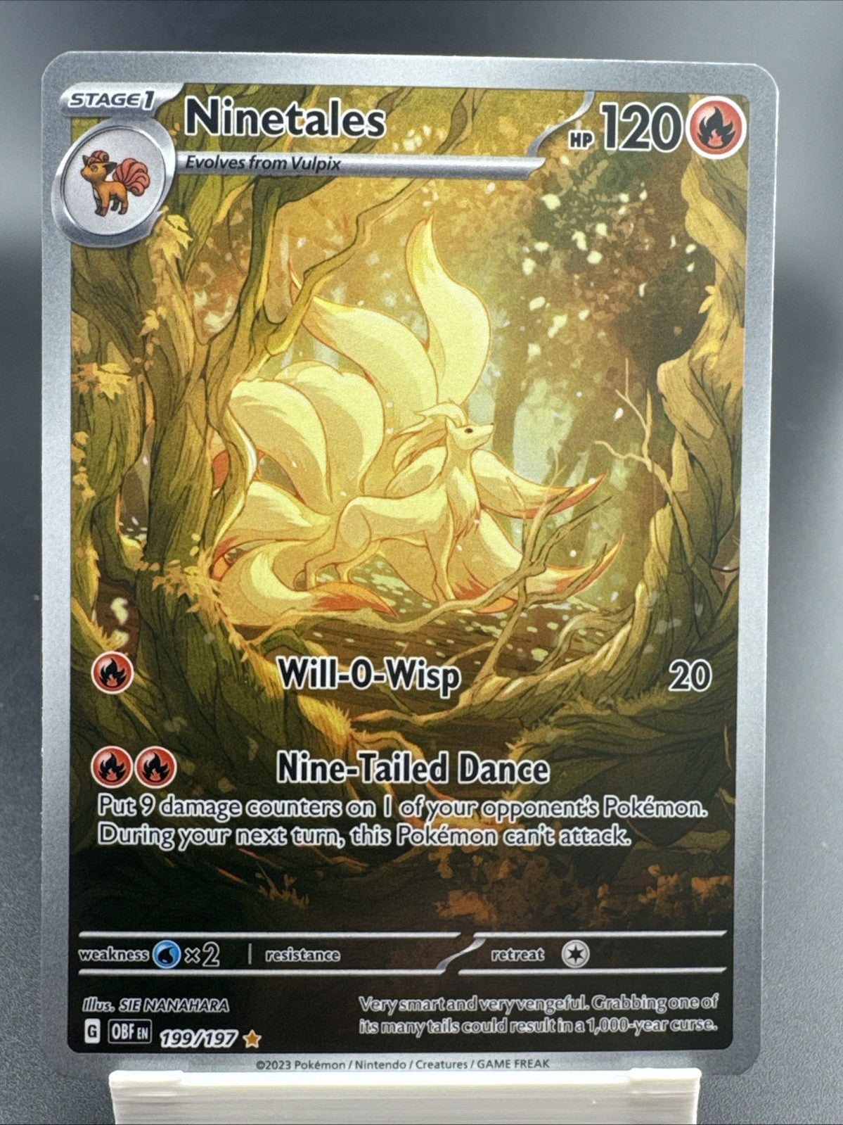 2023 Pokemon Ninetales Obsidian Flames 199/197