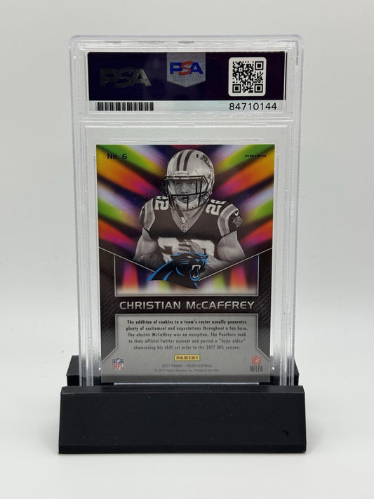 2017 PRIZM CHRISTIAN MCCAFFREY SP RC SILVER INSTANT IMPACT #6 PSA Authentic Auto
