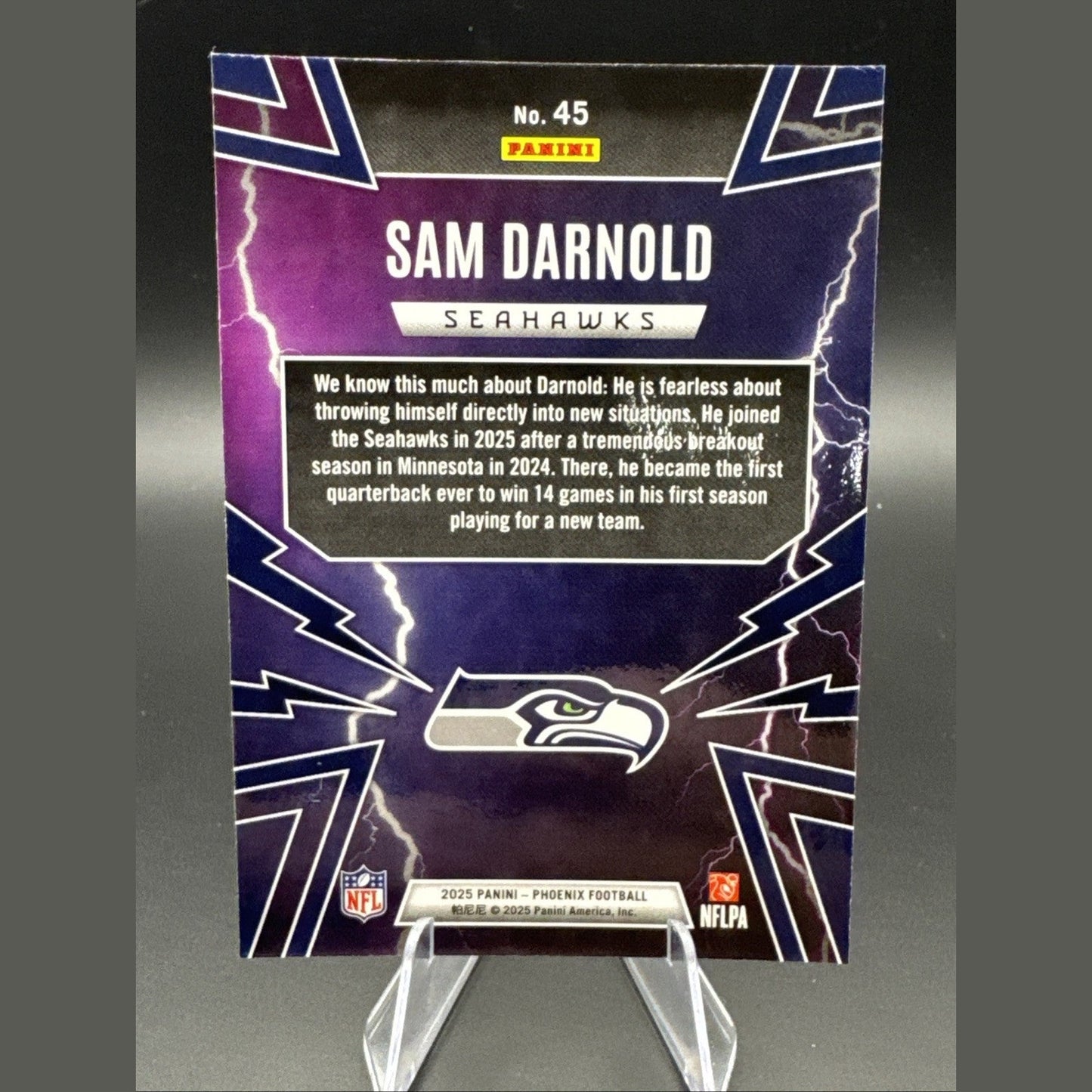 2025 Phoenix #45 Sam Darnold Thunderbirds Seattle Seahawks