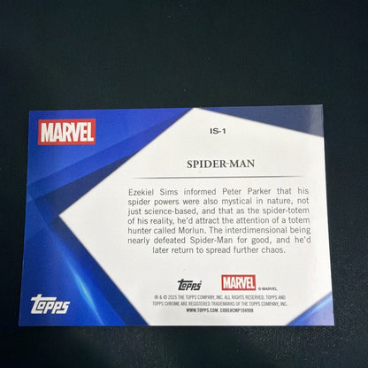 2025 Topps Chrome Marvel Infinite Sapphire Spider-Man SSP