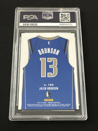 2018-19 Panini Threads Jalen Brunson RC #164 PSA 10 Gem Mint Knicks Star 🔥👀